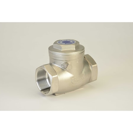 CHICAGO VALVES AND CONTROLS 2", Stainless Steel 200 WOG Socket Weld Swing Check Valve 4266SW020